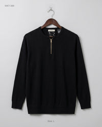 last girl (WKT-389) Quarter-Zip Knit Sweater