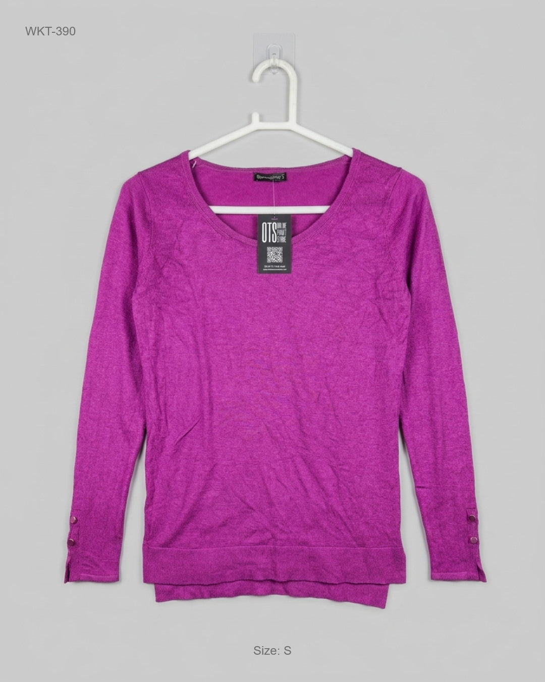 UK Imported secondhand Winter Knitted Tops - encuentro brand, Purple Cotton, Premium condition, for - Online Thrift Store Lahore Pakistan