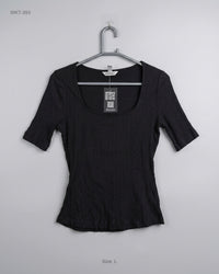 H&M (WKT-393) Square Neck Ribbed Top