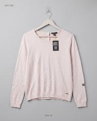 Mango (WKT-396) Textured Round-Neck Knit Top