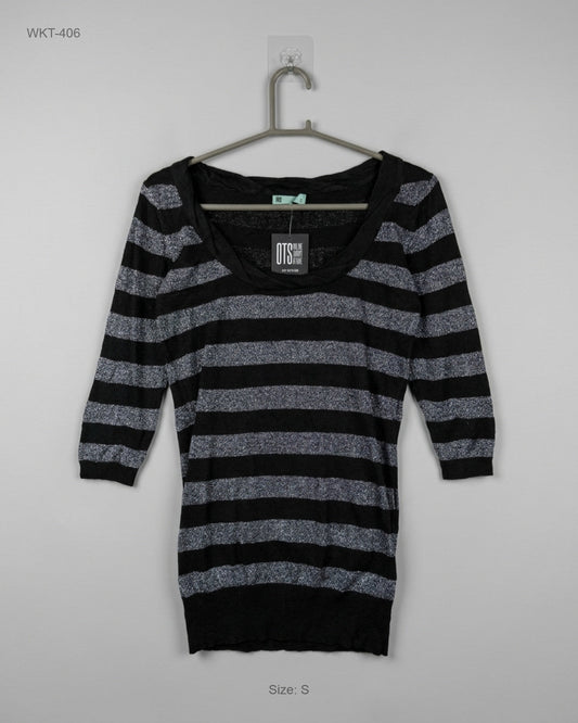 UK Imported secondhand Winter Knitted Tops - MINO brand, Black Polyester, Premium condition, for - Online Thrift Store Lahore Pakistan