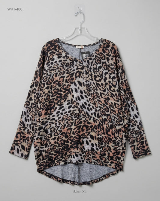 UK Imported secondhand Winter Knitted Tops - STAGE brand, Brown Polyester, Premium condition, for - Online Thrift Store Karachi Pakistan