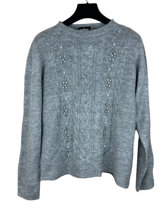 Preloved Premium Winter Knitted Tops by Papaya, Grey Acrylic for Women - OTS Thrift Shop Karachi Pakistan