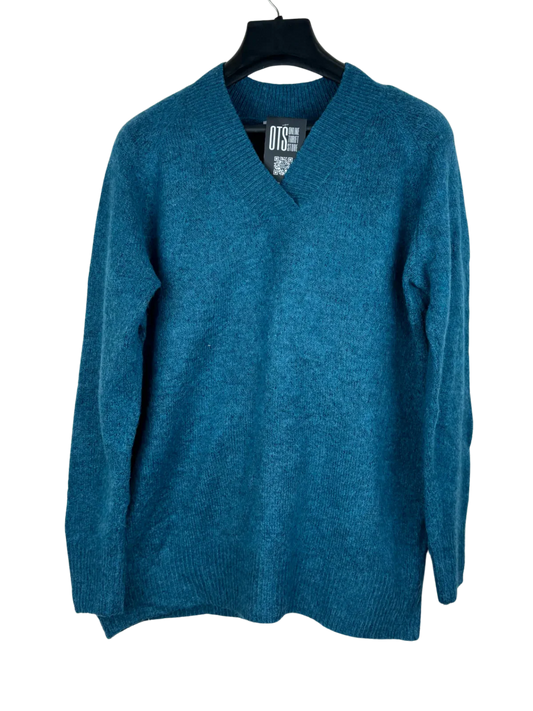 Preloved Premium Plus Winter Knitted Tops by Red Herring, Green Acrylic for Women - OTS Thrift Shop Karachi Pakistan