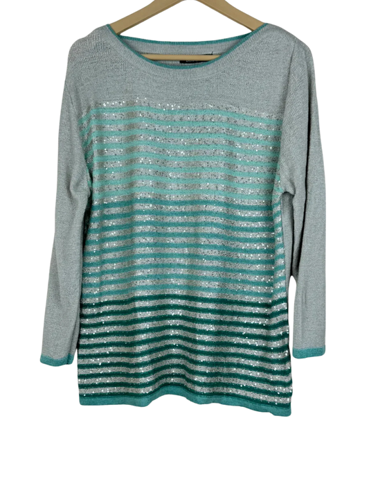 Shop Premium Winter Knitted Tops by Bolmarche | Preloved Branded Clothes | Grey Acrylic | Women | OTS Thrift Store Lahore Pakistan