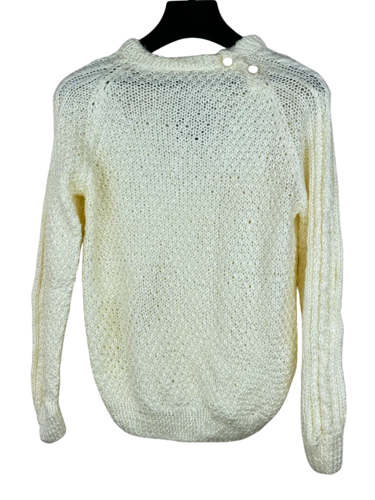 Preloved Premium Winter Knitted Tops by Unknown, White Wool for Women - OTS Thrift Shop Islamabad Pakistan