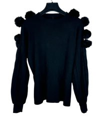 Black Winter Knitted Top by Unknown (WKT-81)