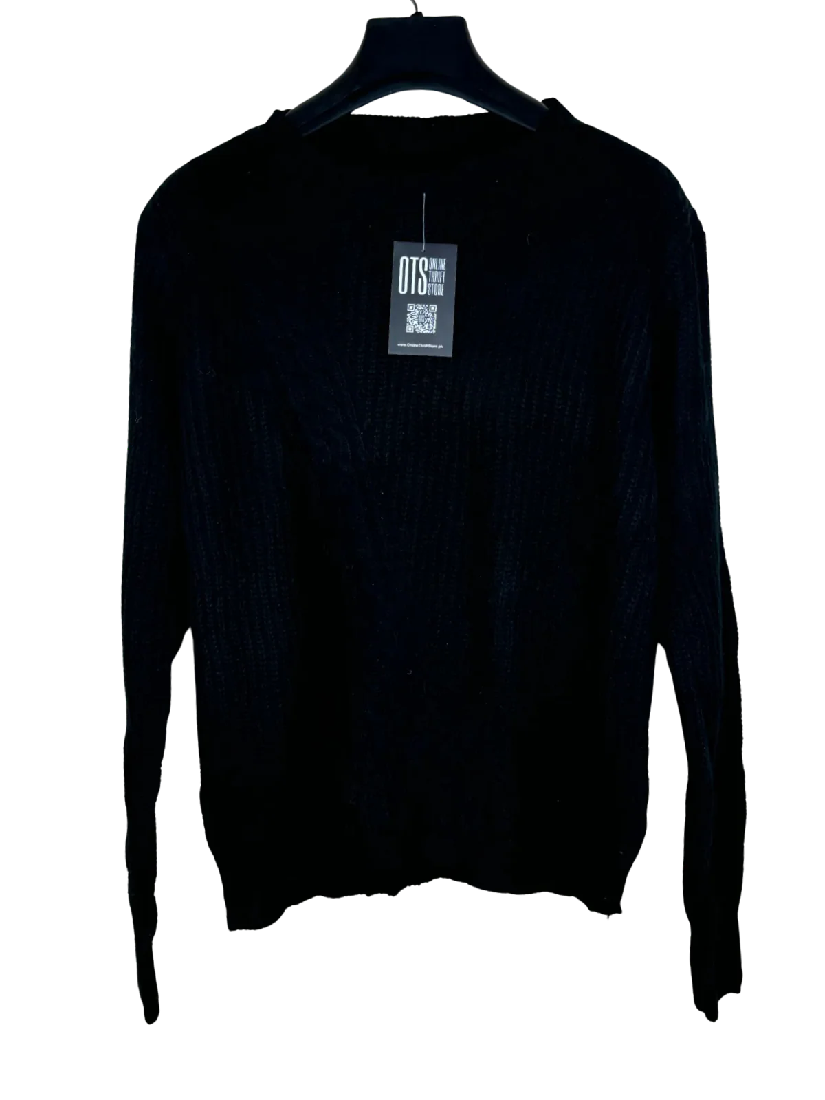 Premium Condition Winter Knitted Tops | Preloved Unknown | Black Wool | Thrift Shop for Women Lahore Pakistan | OTS