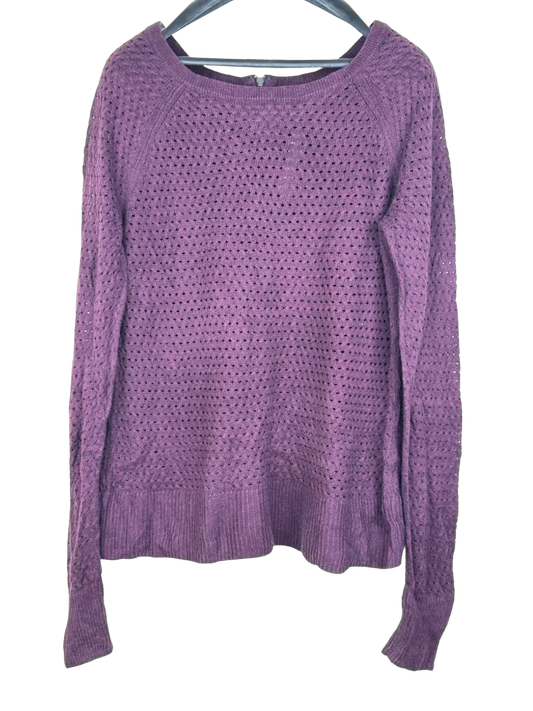 Secondhand Branded Winter Knitted Tops by American Eagle, Maroon Cotton fabric, Premium Plus condition, for Women - Online Thrift Shop Peshawar Pakistan