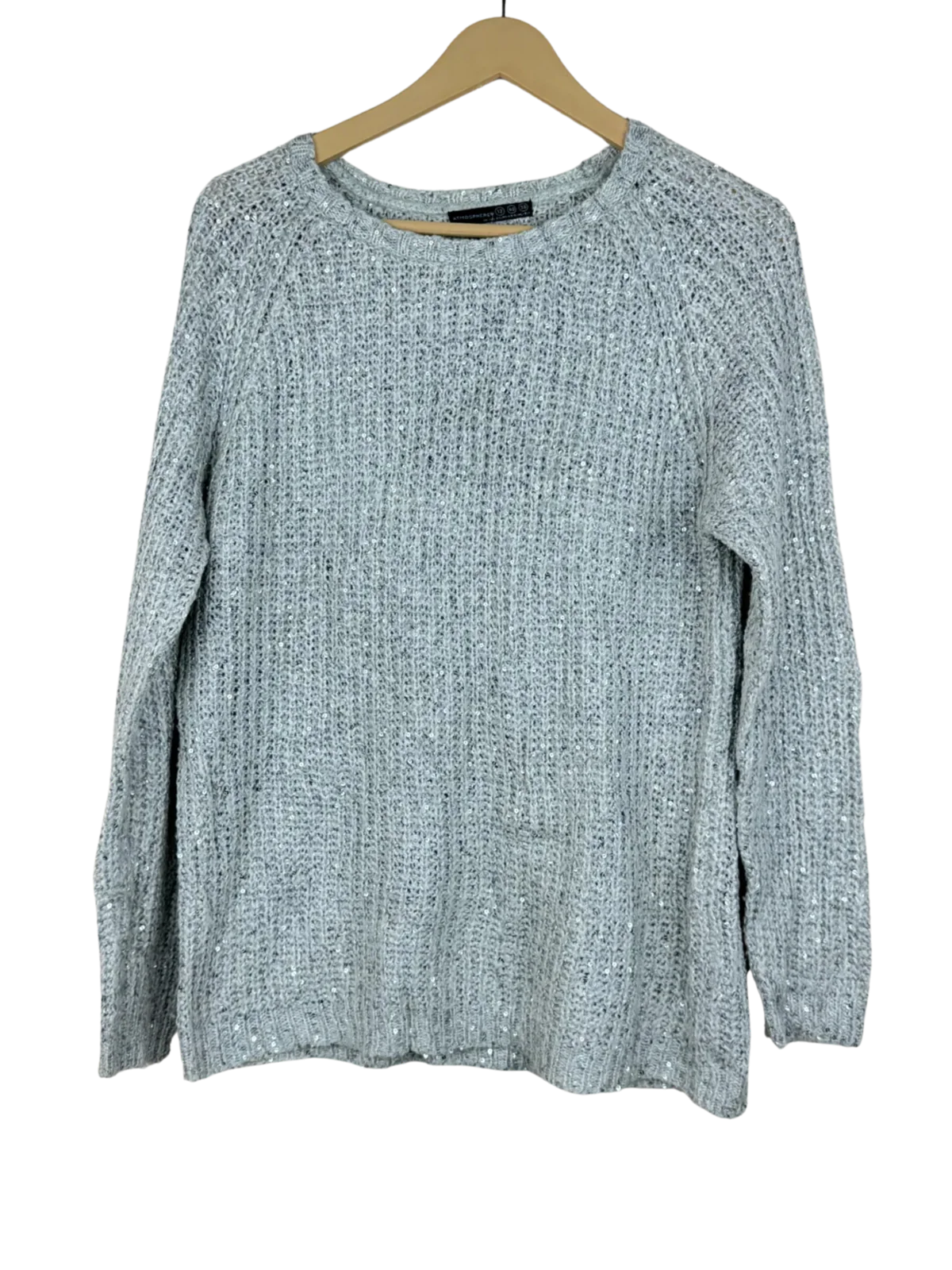 Preloved Premium Winter Knitted Tops by Atmosphere, Grey Acrylic for Women - OTS Thrift Shop Karachi Pakistan
