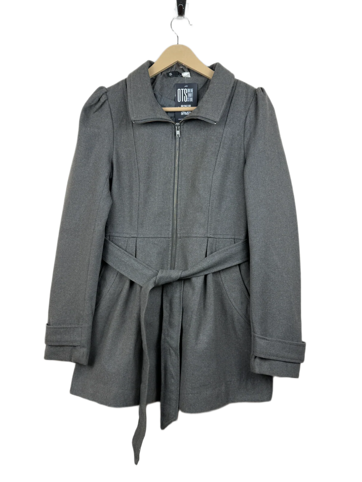 Grey Women Winter Long Coat by H&M (WLC-19)