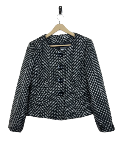 UK Imported secondhand Winter Long Cardigans - BM brand, Black & White Wool, Premium condition, for Women - Online Thrift Store Islamabad Pakistan