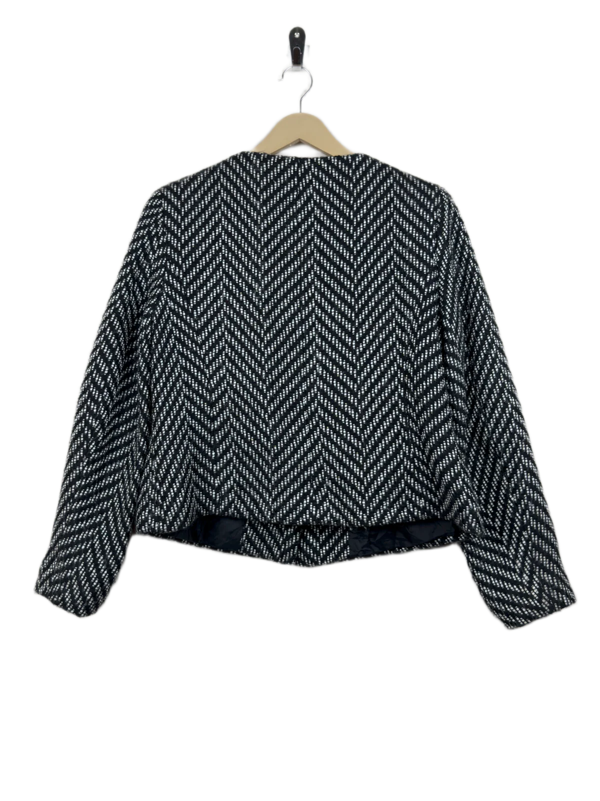 Order BM Winter Long Cardigans in Black & White Wool for Women - Premium at Online Thrift Store Pakistan (WLC-22)