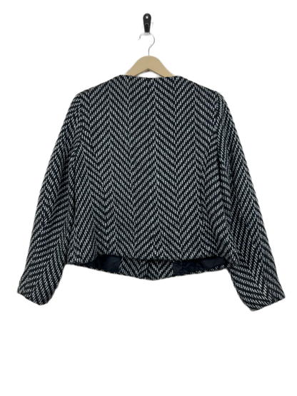 Order BM Winter Long Cardigans in Black & White Wool for Women - Premium at Online Thrift Store Pakistan (WLC-22)