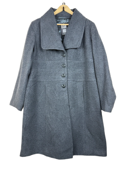 Secondhand Branded Winter Long Cardigans by Unknown, Gray Wool + Polyester fabric, Premium condition, for Women - Online Thrift Shop Lahore Pakistan