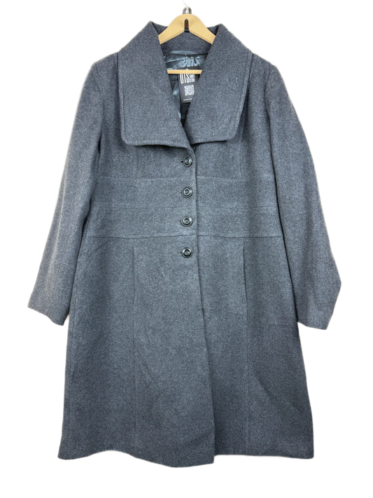 Secondhand Branded Winter Long Cardigans by Unknown, Gray Wool + Polyester fabric, Premium condition, for Women - Online Thrift Shop Lahore Pakistan