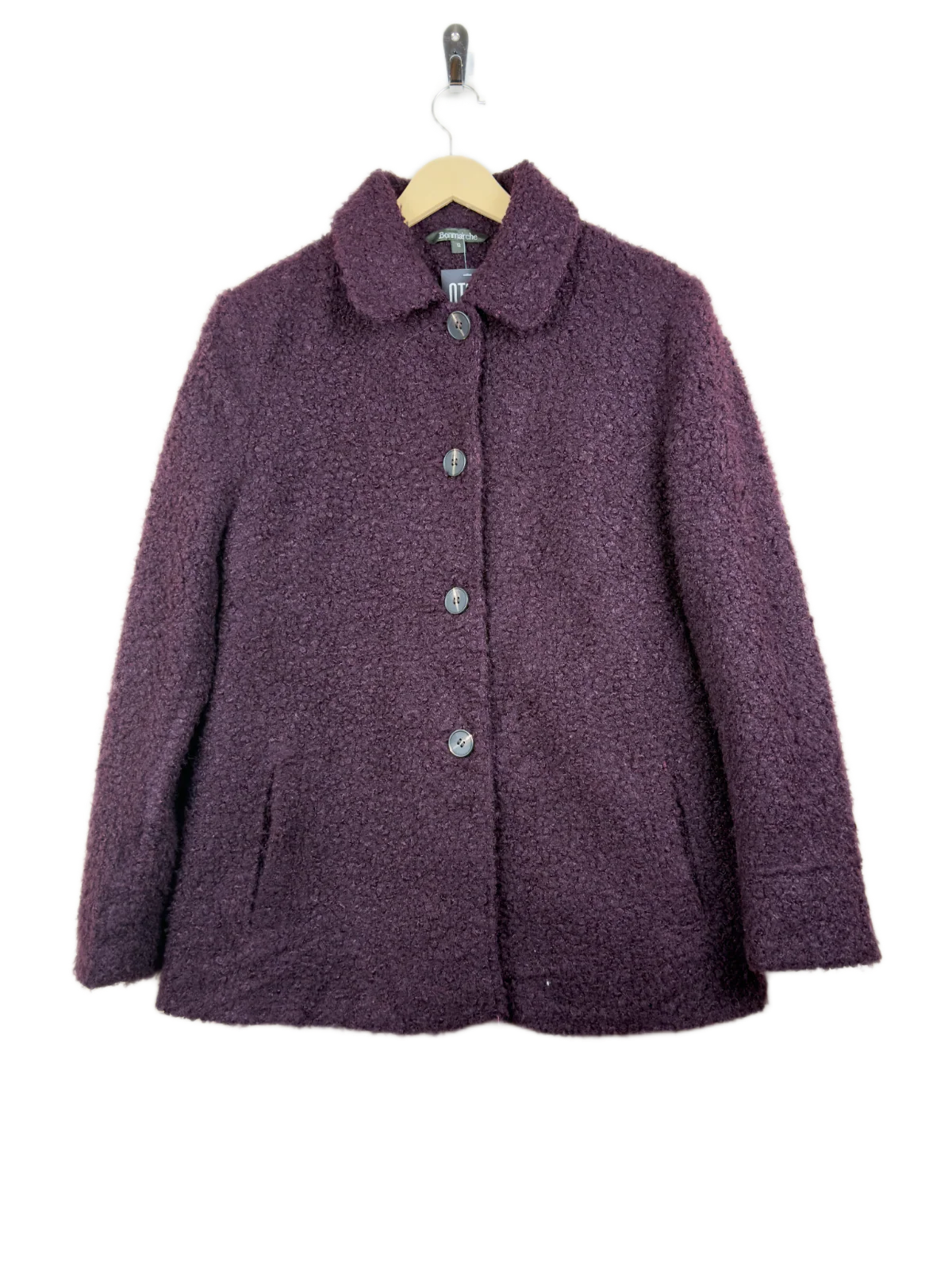 Preloved Premium Winter Long Cardigans by Bonmarché, Purple Polyester for Women - OTS Thrift Shop Karachi Pakistan