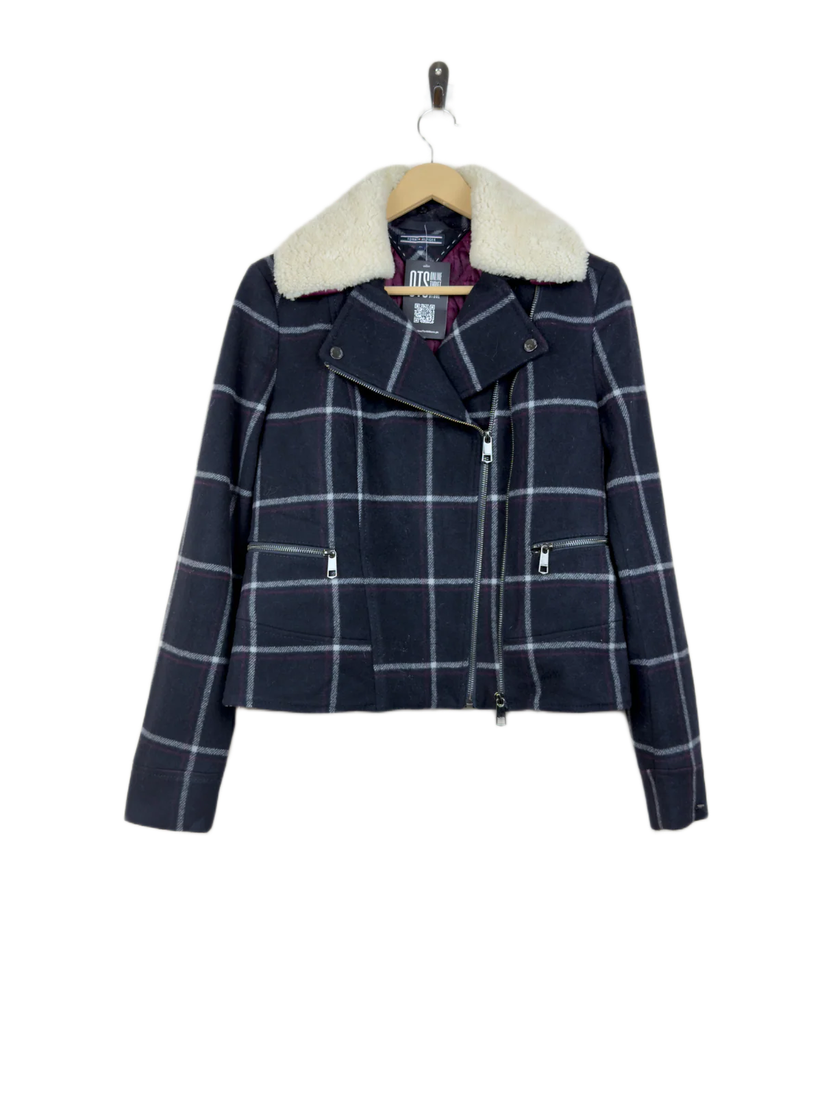 Dark Blue Women Winter Long Coat by Tommy Hilfiger (WLC-27)
