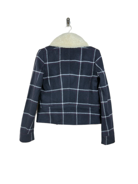 Shop Premium Condition Dark Blue Polyester Winter Long Cardigans by Tommy Hilfiger for Women at OTS - Online Thrift Store Pakistan (WLC-27)
