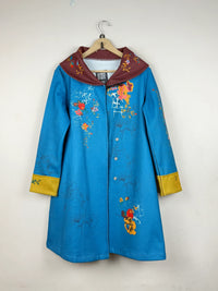 Blue Women's Winter Long Coat by Unknown (WLC-37)