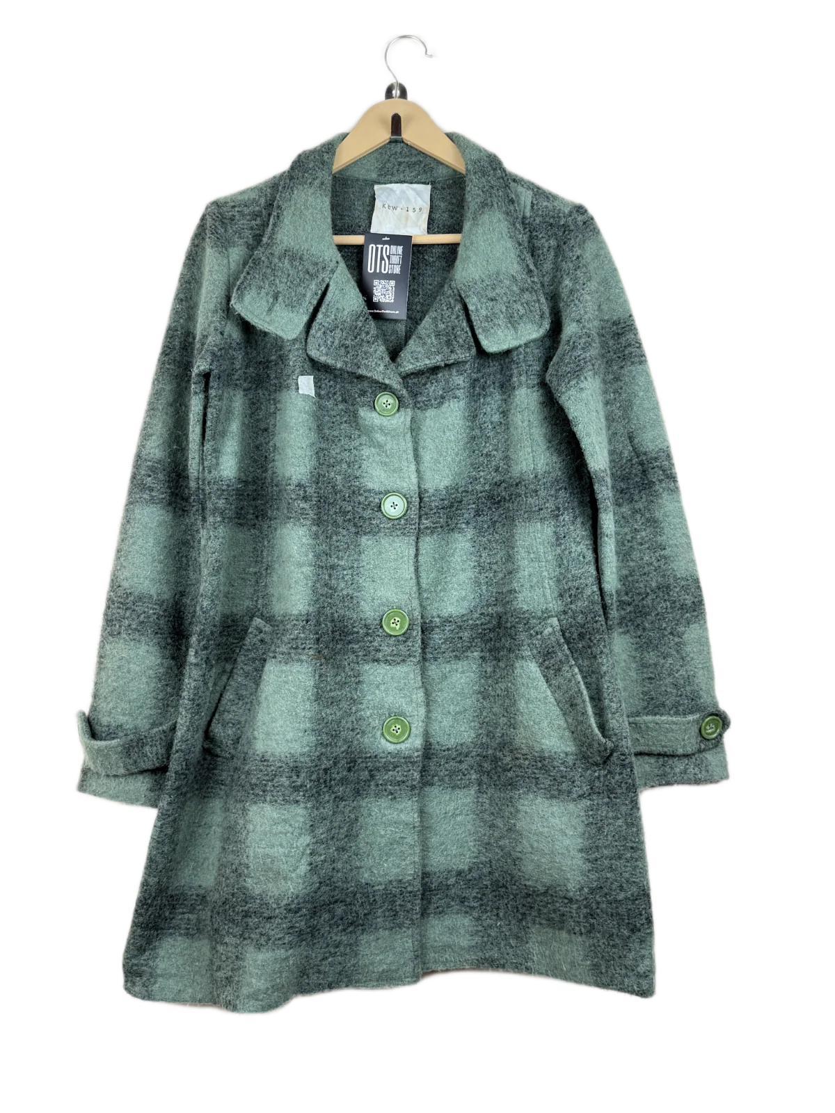 Green Women Winter Long Coat by New Look (WLC-6)