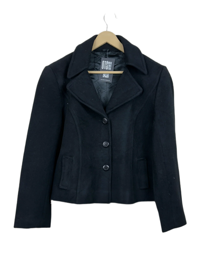 Preloved Premium Winter Long Cardigans by Hobbs, Black Wool-Acrylic blend for Women - OTS Thrift Shop Lahore Pakistan