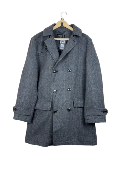 UK Imported secondhand Winter Long Cardigans - Cedarwood State brand, Grey Polyester, Good condition, for Women - Online Thrift Store Karachi Pakistan