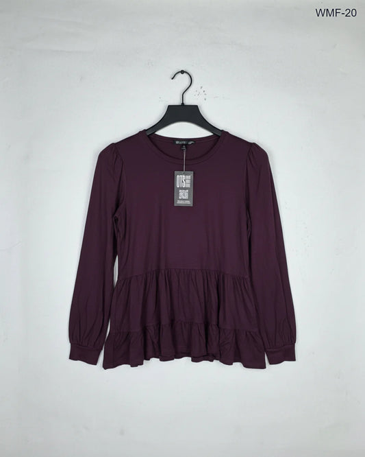 Preloved Premium Women Maxi & Frock by New Look, Maroon Polyester for Women - OTS Thrift Shop Karachi Pakistan