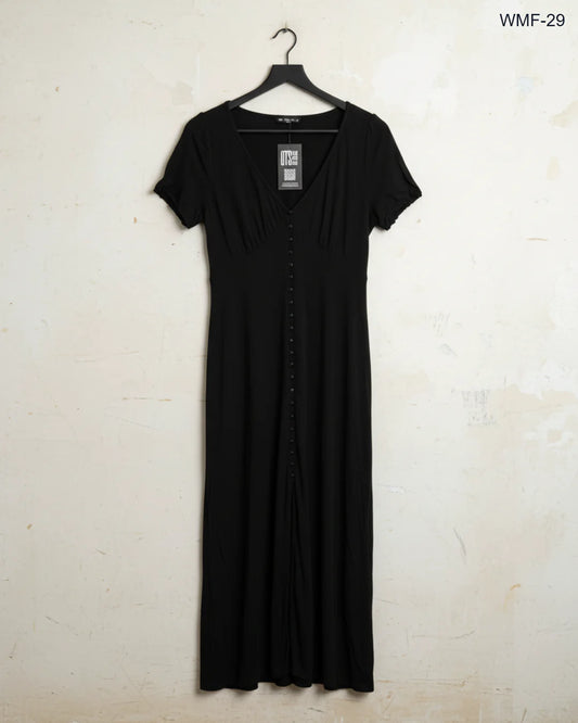 Secondhand Branded Women Maxi & Frock by GOA, Black Viscose fabric, Premium condition, for Women - Online Thrift Shop Peshawar Pakistan