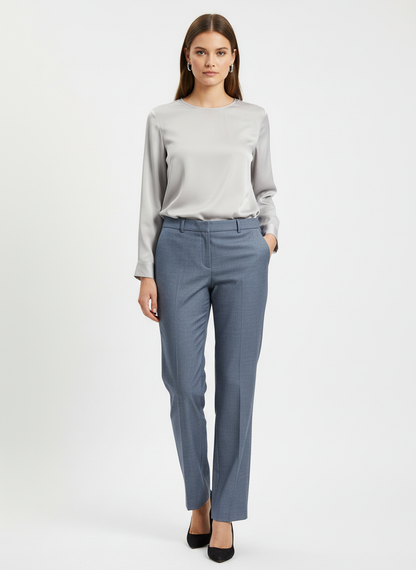 Grey Womens High Waist Pant Trouser by RACHEL (WPT-101)
