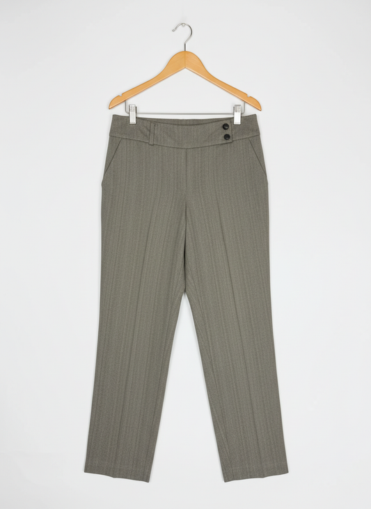 UK Imported secondhand Womens Pants & Trousers - Cut Label brand, Grey Polyester, Premium condition, for Women - Online Thrift Store Karachi Pakistan