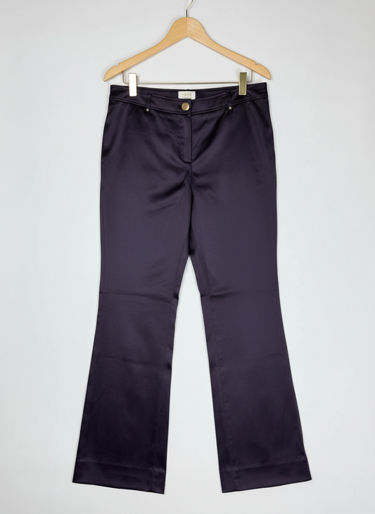 Premium Condition Womens Pants & Trousers | Preloved Oltre | Purple Polyester | Thrift Shop for Women Lahore Pakistan | OTS