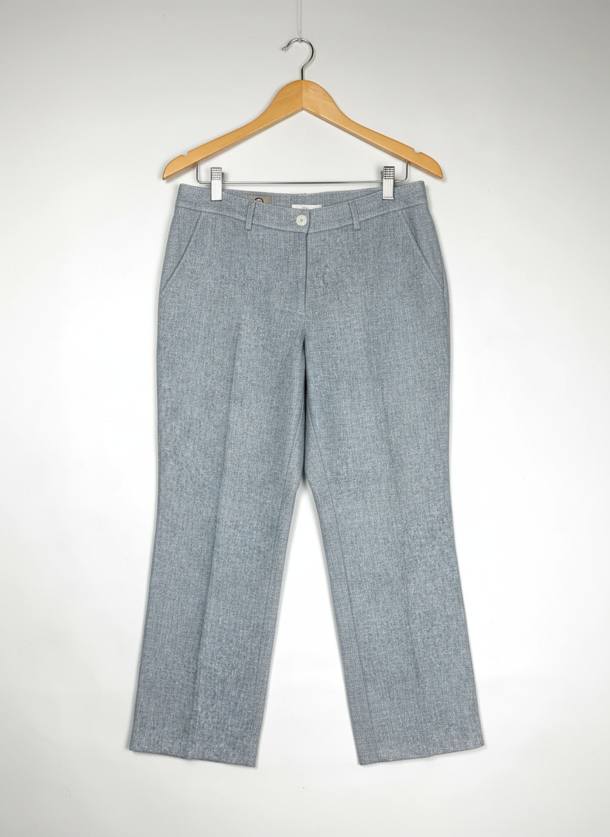 Womens Pants & Trousers | Gerke | Preloved Branded | White Grey Polyester | Premium | OTS Thrift Store Karachi Pakistan