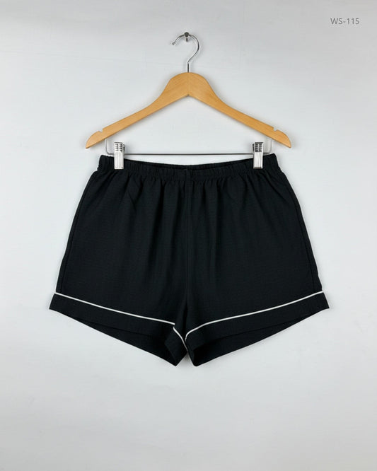 Womens Shorts | Cut Label | Preloved Branded | Black Polyester | Premium | OTS Thrift Store Islamabad Pakistan