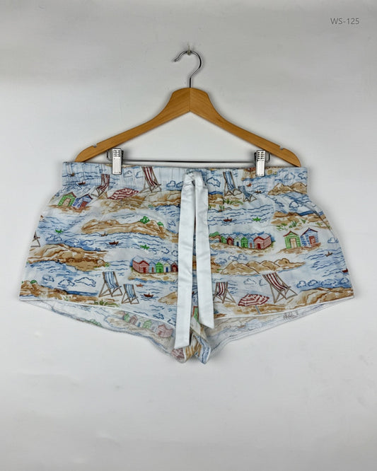 Premium Condition Womens Shorts | Preloved LOVE TO LOUNGE | Multi Polyester | Thrift Shop for Women Karachi Pakistan | OTS