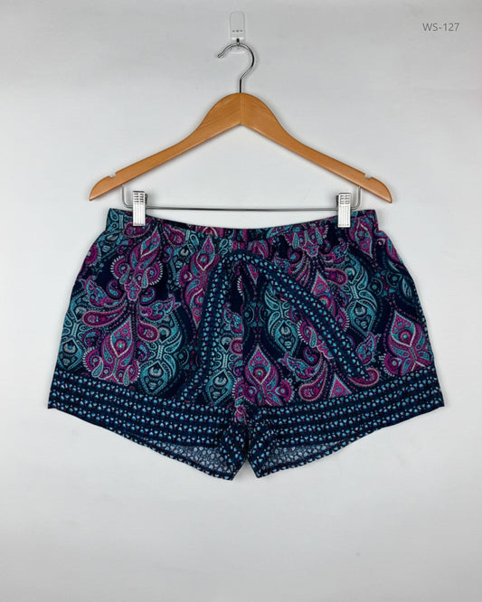 Womens Shorts | LOVE TO LOUNGE | Preloved Branded | Multi Polyester | Premium | OTS Thrift Store Lahore Pakistan