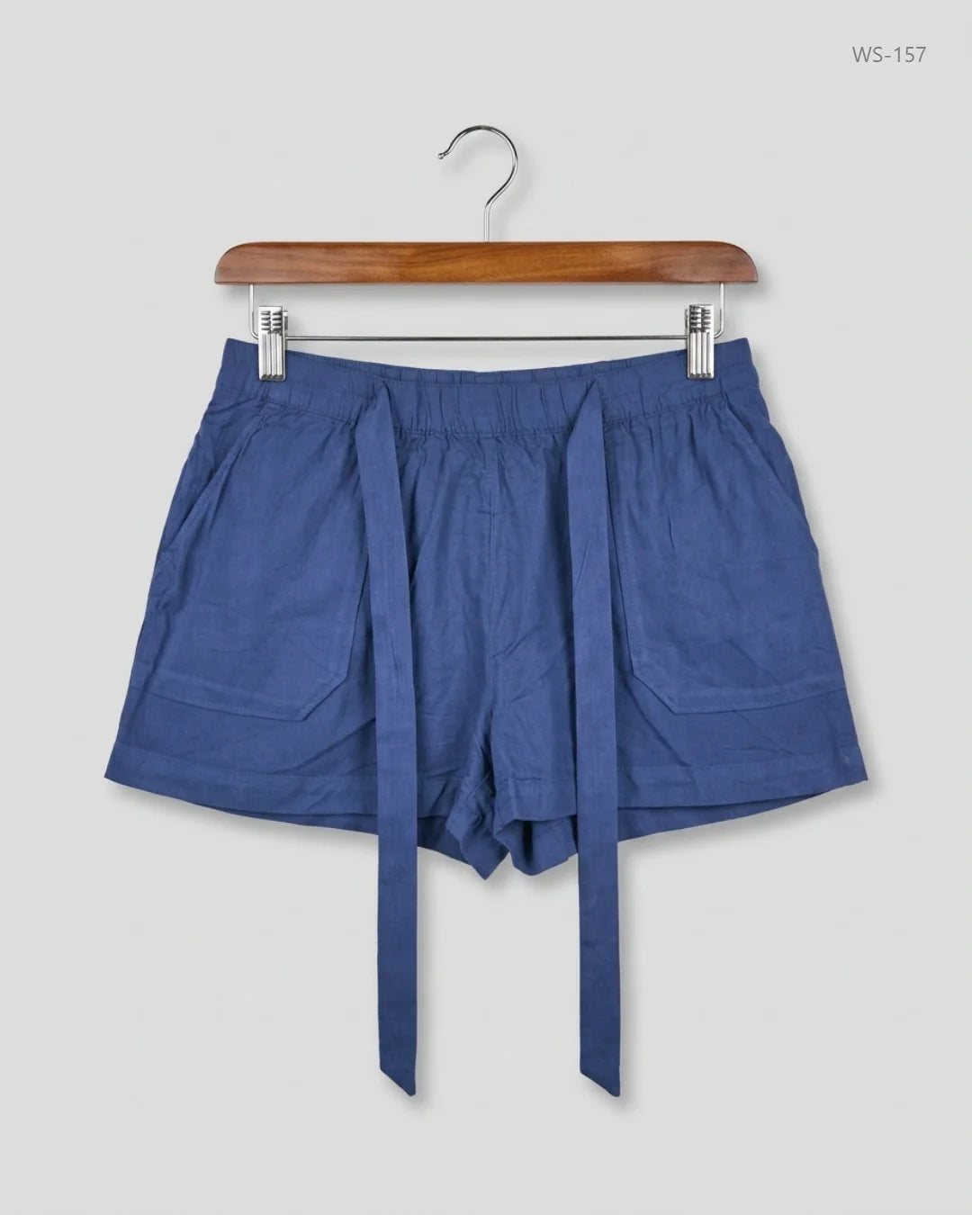 Womens Shorts | Papaya | Preloved Branded | DarkBlue Viscose | Premium | OTS Thrift Store Karachi Pakistan