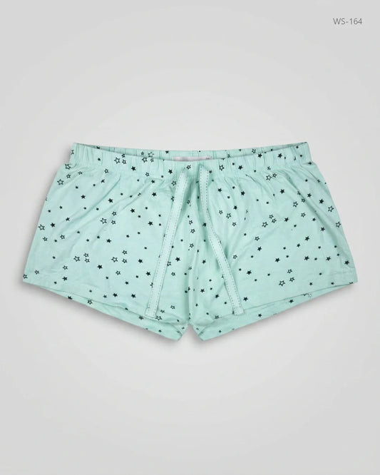 Womens Shorts | LOVE TO LOUNGE | Preloved Branded | Cyan Cotton | Premium | OTS Thrift Store Islamabad Pakistan