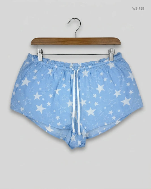 Preloved Premium Womens Shorts by BOUX, SkyBlue Cotton for Women - OTS Thrift Shop Karachi Pakistan