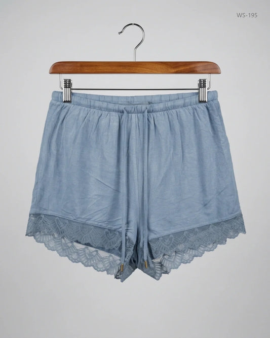 Shop Premium Womens Shorts by PRETTY YOU LONDON | Preloved Branded Clothes | BLUE Polyester | Women | OTS Thrift Store Lahore Pakistan