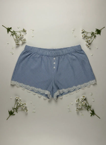 UK Imported secondhand Womens Shorts - Primark brand, Blue Cotton, Premium condition, for Women - Online Thrift Store Lahore Pakistan