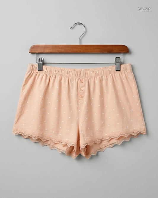 Preloved Premium Womens Shorts by Primark, LIGHT ORANGE Cotton for Women - OTS Thrift Shop Islamabad Pakistan