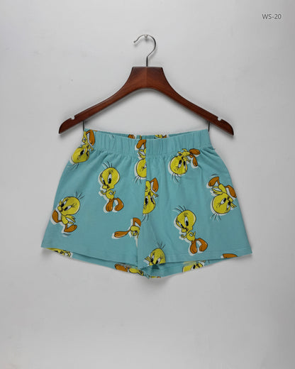 Womens Shorts | Marks & Spencer | Preloved Branded | Turquoise Cotton | Premium | OTS Thrift Store Islamabad Pakistan