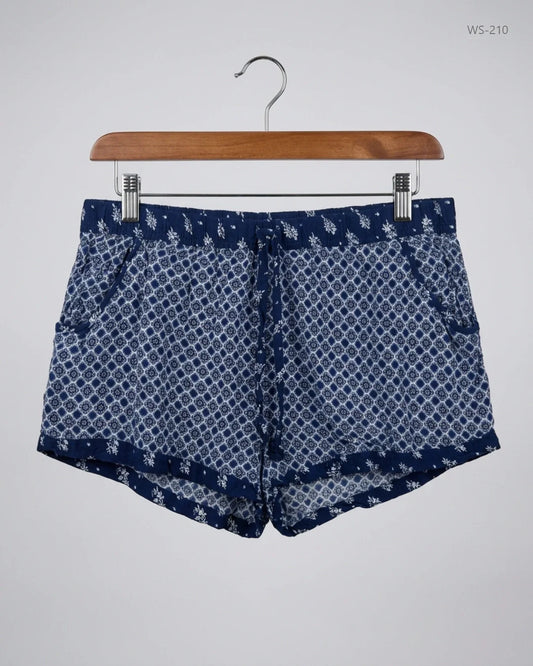 Premium Condition Womens Shorts | Preloved LOVE TO LOUNGE | Blue Polyester | Thrift Shop for Women Peshawar Pakistan | OTS