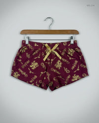 CHARACTER Maroon Womens Shorts (WS-214)