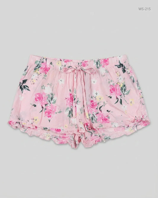 Womens Shorts | LOVE TO LOUNGE | Preloved Branded | Pink Cotton | Premium | OTS Thrift Store Peshawar Pakistan