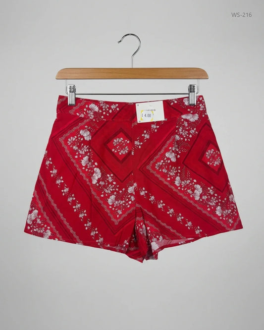 Shop Premium Plus Womens Shorts by Papaya | Preloved Branded Clothes | RED Viscose | Women | OTS Thrift Store Islamabad Pakistan