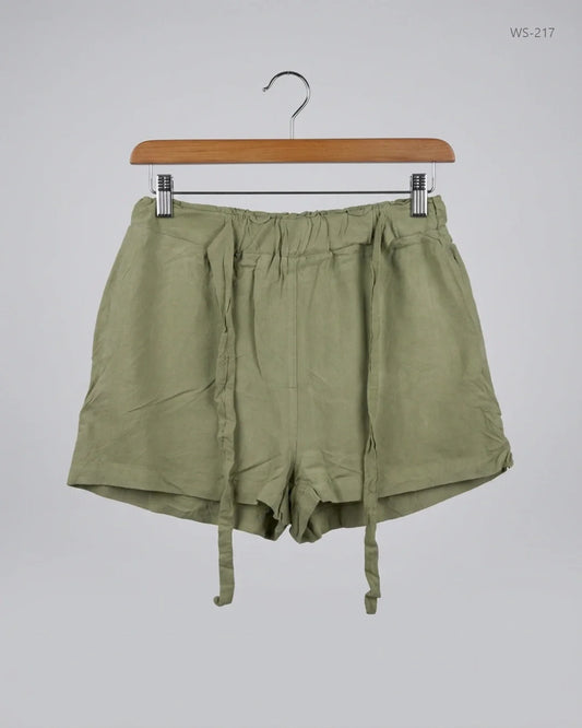 Premium Condition Womens Shorts | Preloved Primark | OLIVE GREEN Polyester | Thrift Shop for Women Karachi Pakistan | OTS