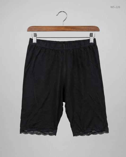 Shop Premium Womens Shorts by I SAW IT FIRST | Preloved Branded Clothes | Black Polyester | Women | OTS Thrift Store Lahore Pakistan