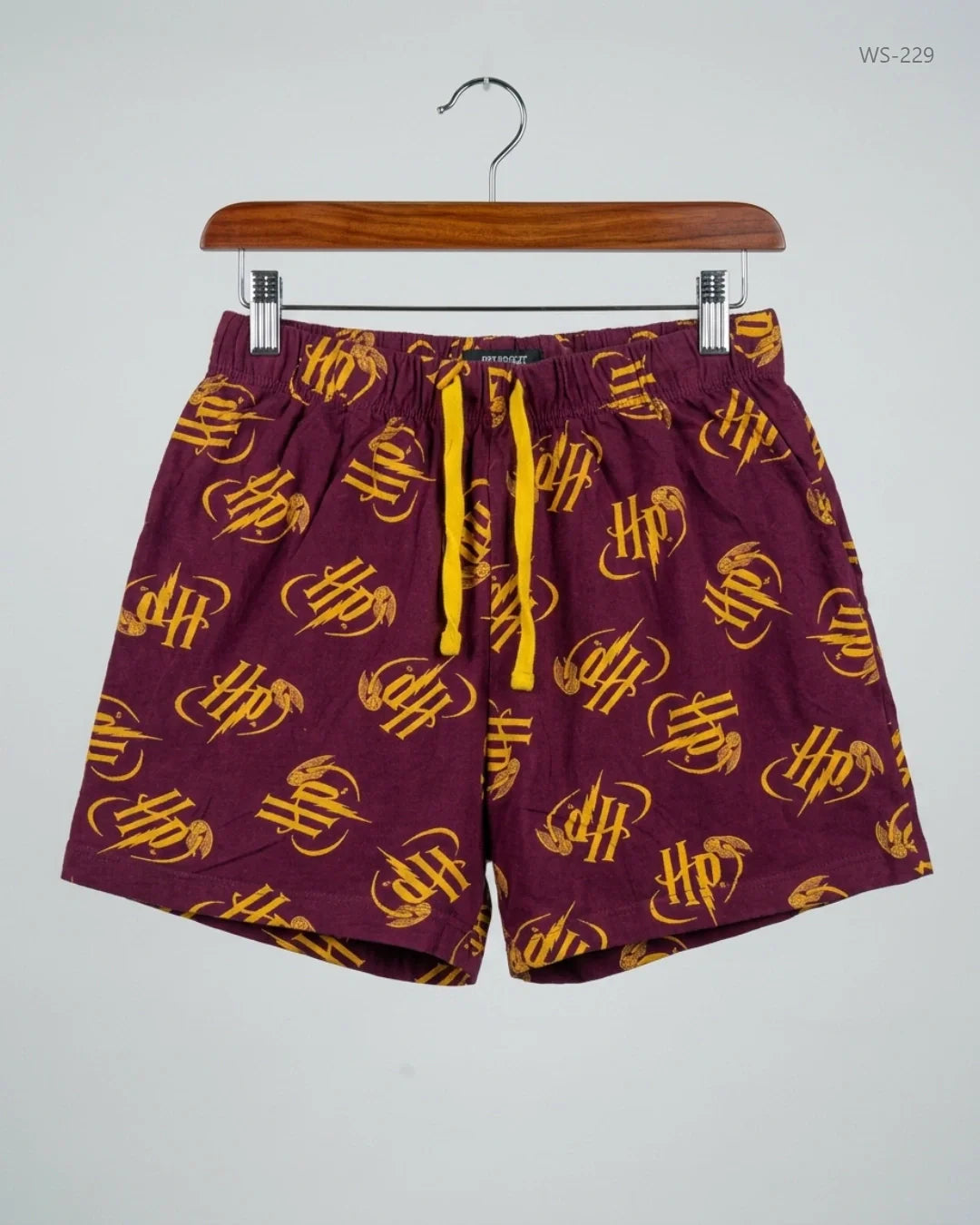 Preloved Premium Womens Shorts by WIZARDING WORLD, Maroon Cotton for Women - OTS Thrift Shop Karachi Pakistan